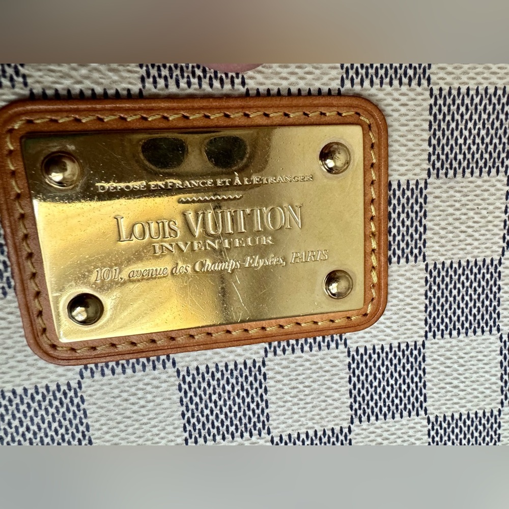 Discontinued Louis Vuitton Damier Azur Eva Gold Accents Dustbag Gift Box/Receipt - Picture 4 of 16